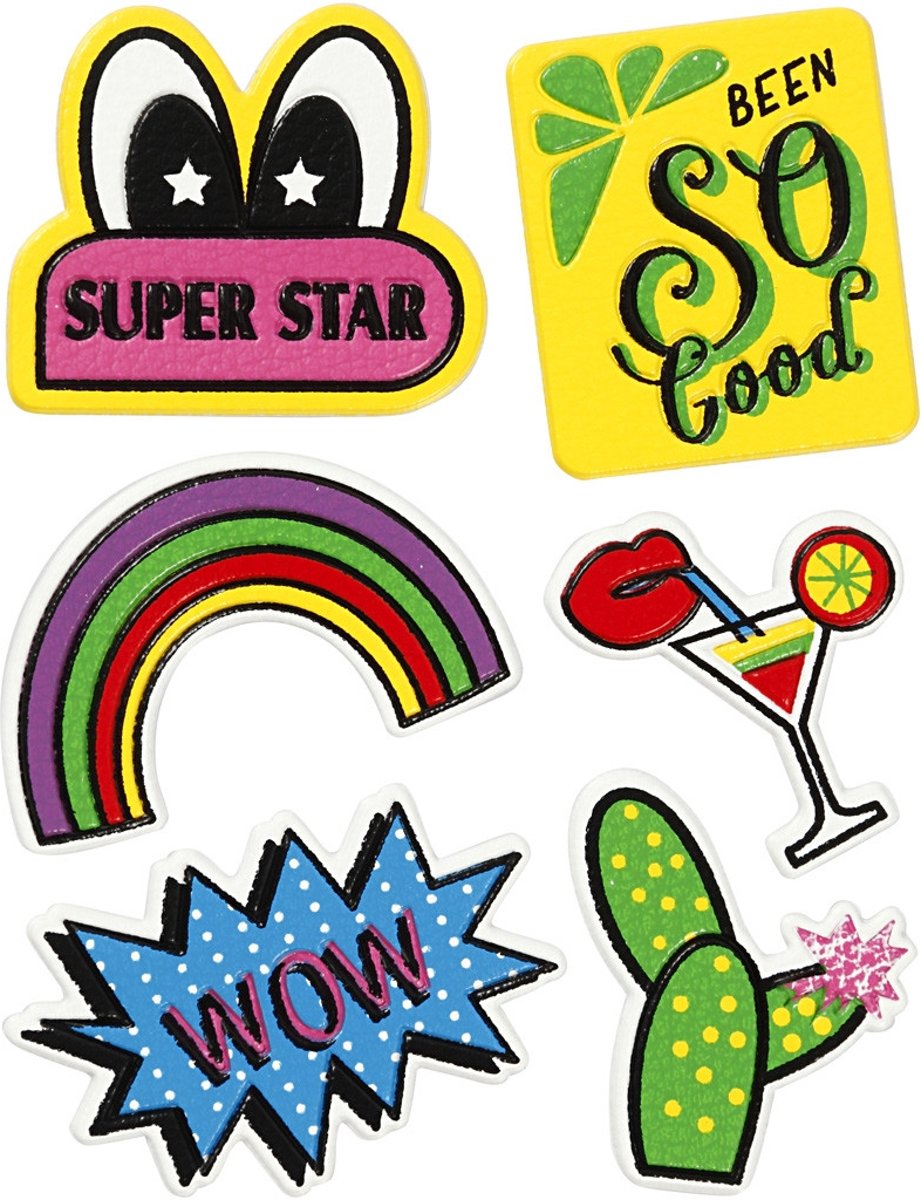 Soft Stickers , vel 12,2x17,75 cm, Super Star, 1vel [HOB-29093]